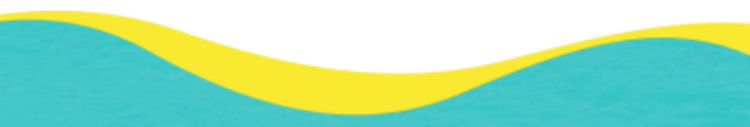 Wavy yellow line above a turquoise background.