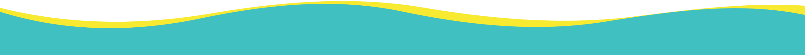 Wavy yellow line above solid turquoise background.